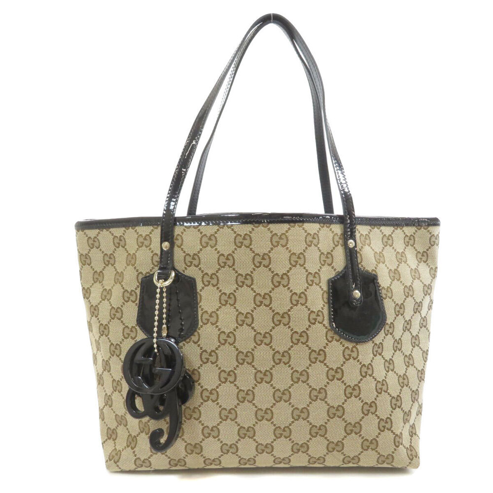 Gucci Jolie tote bag beige GG canvas patent leather trim - Picture 11 of 11